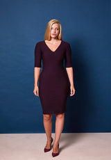 V Neck Midi Dress